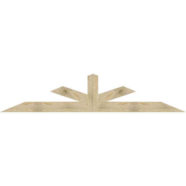Ekena Millwork Saratoga Rough Sawn Timber Gable Bracket, Douglas Fir, 108"W x 22"H x 4"D x 6"F, 5/12 Pitch GBW108X22X0406SAR00RDF - main